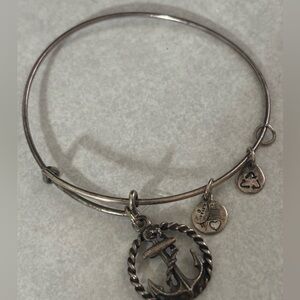 Alex and Ani Silver Nautical Charm Bracelet